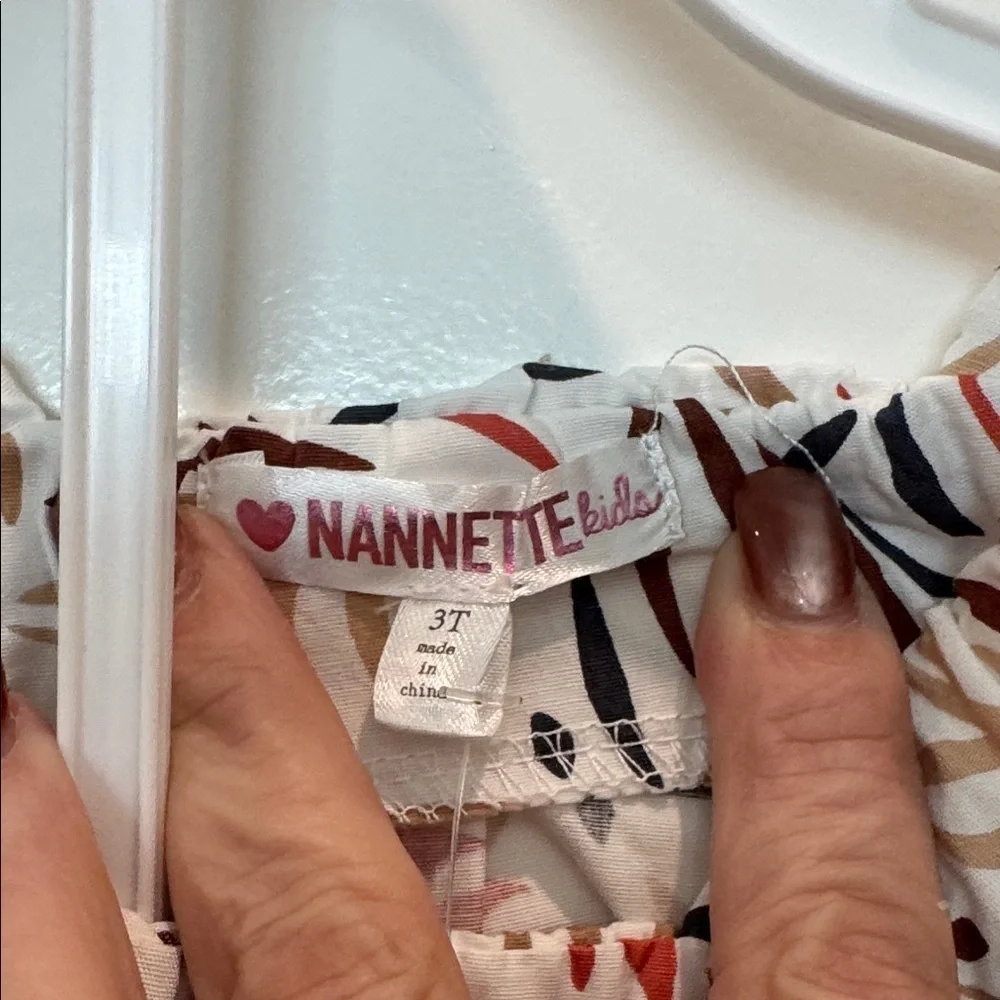 Nannette Kids Leaf Pattern Dress